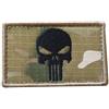 WARAGOD Punisher flag toppa ricamata rettangolare, multicam,