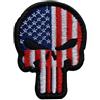 WARAGOD Patriot Punisher toppa da ricamo Bandiera USA 6x4,5 cm,