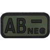 WARAGOD toppa gruppo sanguigno 3D AB negative, nera 5x2,5cm,