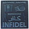WARAGOD Infidel beer drinking toppa, nero,
