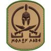WARAGOD Molon Labe toppa da battaglia in pvc, multicam,