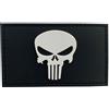 WARAGOD Punisher toppa in pvc, in bianco e nero,