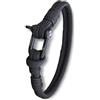 WARAGOD Faila bracciale in paracord con chiusura in metallo, nero,