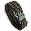 WARAGOD Avär bracciale in paracord con clip in metallo, verde mimetico,