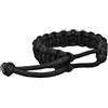 WARAGOD Ilmë bracciale in paracord con chiusura regolabile, nero,