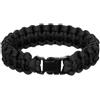 WARAGOD Corna bracciale in paracord con clip in plastica, nero,