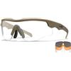 WILEY X WileyX Rogue comm occhiali tattici - grigio + lenti chiare / montatura sabbia,