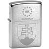 Zippo Accendino a benzina con motivo della Repubblica Slovacca, cromato,