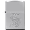 Zippo Fish accendino a benzina, cromato,