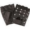Mil-Tec guanti biker senza dita con borchie, nero,
