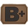 Mil-Tec Toppa in velcro 3d gruppo sanguigno b+ , coyote,