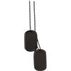 Mil-Tec Dog-Tags piastrine nere con catena e silenziatore,