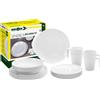 Brunner Set di stoviglie Melamine Spherica, bianco,