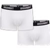 Brandit Boxer con logo 2 pezzi, bianco-bianco,