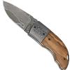 Haller Damast Coltello di sopravvivenza con acciaio damascato Damast- Olivenhol,