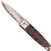 Haller coltello da chiusura in damasco, legno di sandalo,