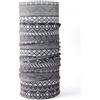 Husky Printemp sciarpa multifunzionale , grigio a righe triangolari UNI,