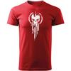 DRAGOWA t-shirt a maniche corte skull 160 g/m², rosso,
