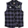 Brandit Ozzy camicia senza maniche, nera e grigia,