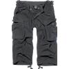 Brandit Vintage Industry 3/4 pantaloncini, nero,