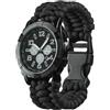 Mil-Tec Army Paracord orologio, nero,