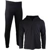 Mil-Tec ThermoFleece intimo con zip, nero,