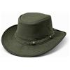 WARAGOD Olvin cappello cerato impermeabile con protezione UPF 50+, verde oliva,