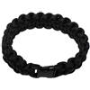 MFH braccialetto paracord, nero, chiusura a clip, larghezza 1,9 cm,