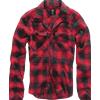 Brandit Checkshirt camicia, rosso nero,