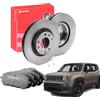 BREMBO KIT DISCHI + PASTIGLIE BREMBO ANTERIORI PER JEEP RENEGADE FIAT 500X 281MM 14->