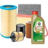 MISTI Kit tagliando 3 filtri + Castrol 5w30 VW GOLF VI 1.6