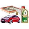 MISTI Kit Tagliando Opel Astra J 3 Filtri 6LT Olio Castrol Edge 5W30 C3