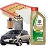 MISTI Kit Tagliando Opel Corsa D 4 Litri Olio Castrol Edge 5W30 C3 4 Filtri