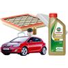 MISTI Kit Tagliando Opel Astra J con 6lt Olio Castrol Edge 5W30 C3 Filtri Completi