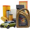 MISTI Kit Tagliando 4 Litri Olio Speed Max 5w30 Opel Adam Filtri Aria Olio e Abitacolo