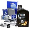 UFI Kit Tagliando Ufi 4 Litri Olio Motore Selenia Multipower Gas 5w40 per Fiat 500