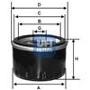 Ufi Filtro Olio Alfa,Fiat,Lancia 23.447.00