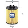 Ufi Filtro Olio Opel, Vauxhall 25.012.00