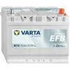 VARTA Batteria VARTA 572501076 N72 DYNAMIC EFB 72Ah 12V 760A
