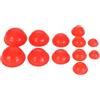 Colcolo 12x Coppette sottovuoto in silicone Accessori per estrattori per lattine Cura personale Coppettazione in silicone professionale flessibile e facile da, Rosso