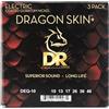 DR Strings Dragon Skin+ DEQ-10 Confezione da 3 - Corde per chitarra elettrica rivestite in Quantum Nickel 010-046 (Medio) - Tecnologia Accurate Core, durata extra lunga