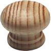 Merriway Bulk Hardware BH00416 Pomello per Porta di Pino Non Verniciato, 30 mm, Set di 10 Pezzi