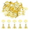 PATIKIL 9x3.3x12mm Borchie per Abbigliamento, 24 Set di Borchie per Abbigliamento e Borchie in Pelle Rivetti Borchie in Ottone Viti in Metallo per la Realizzazione di Giacche Tessuto
