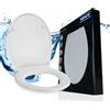 Wenko 21903100 - Sedile copri WC Samos, con chiusura automatica, in Duroplast, colore: Bianco
