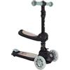 MoMi DEBE Monopattino Evolutivo Bambino 2 in 1 con Seduta - Cavalcabile da 1 anno fino a 50 kg - Pieghevole, 3 Ruote con luci LED, Pedana Luminosa, Manubrio Regolabile (69-75 cm)