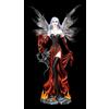 Statua Decorativa Di Fata Regina Degli Elfi Con Drago - Regina Del Fuoco