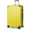 Hauptstadtkoffer Spree - Valigia rigida grande, TSA, 4 ruote doppie, trolley, valigia da viaggio, espandibile, 75 cm, 119 litri, LEMON