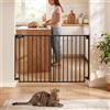 VEVOR Cancelletto di Sicurezza per Bambini, Larghezza Regolabile da 778 a 1210 mm, Altezza 760 mm, Colore Nero, Senza Barra Inferiore, con Kit di Montaggio, per Scale Porte e Casa Bimbi e Animali
