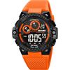 Gosasa, orologio da polso da uomo, analogico, digitale, con grande quadrante e scossa, impermeabile, fino a 50 m, sveglia, cronometro, lancette luminose, orologio sportivo a LED Black Red