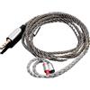 Cavo cuffie 8 fili placcato argento per for serie IM 80 cm ramo principale 40 cm